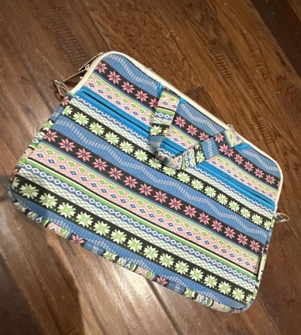 Kayond Bohemian National Style Laptop Sleeve with Carry Handles and Pockets